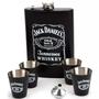 Imagem de Kit Presente Cantil Whisky Jack Daniels 270ml 4 Copos Shot - Braswu