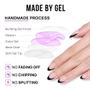 Imagem de Kit Press On Nails Bartbox French Tip Almond Short Black 30