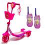 Imagem de Kit Princesa Belinda Patinete Rosa Mais Walkie Talkie Radio