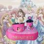 Imagem de Kit Princesas Disney Almofada Balde Pipoca Copo Canudo Fibra Veludo