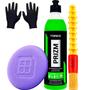 Imagem de Kit Prizm Descontaminante de Vidros Box Janela Blindex Portas Carro Caminhão Pincel Roma Aplicador Luva