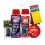 Imagem de Kit Proauto Lava Autos Limpa Pneus + Cera Pano e Aplicador