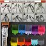Imagem de Kit Profissional 10 Pentes Com 2 Pentes Disfarce Barbearia