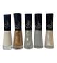 Imagem de Kit Profissional Maquiagem Manicure 5 Esmaltes Lorrac 7,5ml Completos Vermelho Dourado Preto Rosa