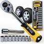 Imagem de Kit Profissional Soquete ½, Bits 824 mm em Cromo Vanádio com Catraca Rotativa e Pegada ErgoGrip