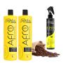 Imagem de Kit Progressiva Semi Definitiva Afro Coffee Shampoo 1L e Máscara Redutora 1 Lt + Protetor térmico Defrizante Liso Fantástico 240Ml Rofer Profissional