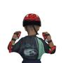 Imagem de Kit  Proteção  Capacete Cotoveleira Infantil Homem Aranha Bike Skate  
