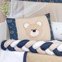 Imagem de Kit Protetor Berço Completo Trançado Urso Baby 11 peças com almofada, edredom e saia berço