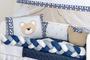 Imagem de Kit Protetor Berço Completo Trançado Urso Baby 11 peças com almofada, edredom e saia berço