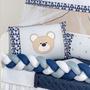 Imagem de Kit Protetor Berço Completo Trançado Urso Baby 11 peças com almofada, edredom e saia berço
