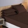 Imagem de Kit Protetor Capa De Colchão Cama Casal Padrão 3 Peças 170 Fios com ElásticoTecido Liso Matelado Porta Travesseiro Debrum