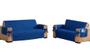 Imagem de Kit Protetor De Sofá Com Laço 2 E 3 Lugares Azul