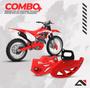 Imagem de Kit protetor disco traseiro + prot caliper crf 250f vermelho