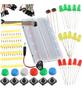 Imagem de Kit Protoboard 400 Pontos + 40 Resistores 15 Leds 6 Botôes 20 Jumpers Arduino Raspberry Pi