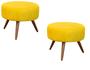 Imagem de Kit puff helena suede amarelo - tf decor