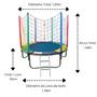 Imagem de Kit Pula Pula Trampolim 1,83m Piscina de Bolinhas Oitavada 2,00m Picadeiro Escorregador Grande