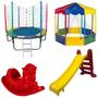 Imagem de Kit Pula Pula Trampolim Cama Elástica 1,83m + Piscina de Bolinhas Oitavada 2,00m Picadeiro + Escorregador Médio + Gangorra 1 Lugar Rotoplay Brinquedos