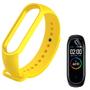 Imagem de Kit Pulseira Amarela Silicone Compatível Band 5 6 + Película de Gel Transparente