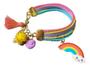 Imagem de Kit Pulseira Infantil Color Pingente Arco Íris Nuvem Pompom