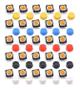 Imagem de Kit push button com capas coloridas - 50 peças