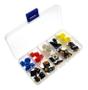 Imagem de Kit push button com capas coloridas - 50 peças