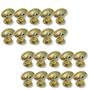 Imagem de Kit Puxador Dourado Village Elegante Lote Atacado Promocional Furo Único P/ Móveis  
