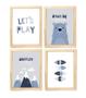 Imagem de Kit quadro decorativo infantil urso escandinavo quarto criança  bebê enxoval