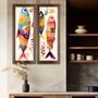Imagem de Kit Quadro Decorativo para restaurante/cozinha/cafeteria/lanchonete 2 peças 20x60cm