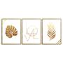 Imagem de Kit Quadro Decorativo Vinil Love Gold Inclui Moldura