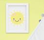 Imagem de Kit Quadro Infantil Bebê Menina Sol e Nuvem 3 Peças