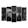 Imagem de Kit Quadro Mosaico Decorativo Leão Tigre Águia Onça Lobo