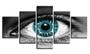 Imagem de Kit Quadros Decoração 5 pçs olhos azul otica lentes"