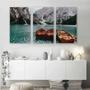 Imagem de Kit Quadros Decorativos Paisagem Lago Montanhas