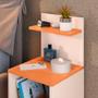 Imagem de Kit Quarto 2 Mesinhas Lateral Fantasy Off White/Cinamomo Prateleira Nicho Cabeceira Luana Suspensa Cama Box Casal 1,40 Bege Suede - Lojas RPM