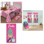 Imagem de Kit Quarto Barbie - Manta, Toalha e Cortina