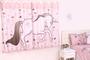 Imagem de Kit Quarto Edredom Cortina Infantil 4 Pç Quarto Menina 200 Fios Coleção Encantada