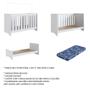 Imagem de Kit Quarto Infantil Berço Mini Cama Com Colchão 3 em 1 Armário 2 Portas Cômoda 2 Gavetas Branco