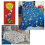 Imagem de Kit Quarto Mario Bros Edredom, Jogo de Cama Algodão e Toalha Aveludada