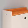 Imagem de Kit Quarto Sapateira Vertical 3 Gavetas Basculantes Dark e Mesinha Lateral Pequena com Nicho Organizador Dream Off White/Cinamomo  RPM