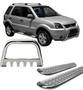 Imagem de Kit Quebra Mato Estribo Chapa EcoSport 2004 a 2007 Cromado