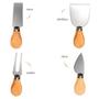 Imagem de Kit Queijos Tábua E 4 Utensílios Bambu Class Home
