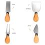 Imagem de Kit Queijos Tábua E 4 Utensílios Bambu Class Home