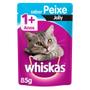 Imagem de Kit Ração Úmida Whiskas Sachê Peixe Jelly para Gatos Adultos - 20 Unidades