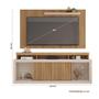 Imagem de Kit Rack E Painel Para Tv 65 Polegadas Com Detalhe Frisado 180cm Buriti Off White Maude Shop Jm