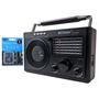 Imagem de Kit Radio Am Fm Portatil Recarregavel Potente Bluetooth Mp3