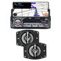 Imagem de Kit Rádio C/ Suporte Celular Bt Carro + Falante 4x6 Pol 140w