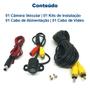 Imagem de Kit Rádio C/ Tela 1 Din + Câmera Ré + Sensor 8 Pontos Branco Toyota Fielder 1992 1993 1994 1995 1996 Estacionamento