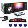 Imagem de Kit Rádio C/ Tela + Câmera Ré + Sensor Ré Azul Chery S18 2012 2013 USB Bluetooth