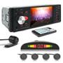 Imagem de Kit Rádio C/ Tela + Câmera Ré + Sensor Ré Cinza Grafite Fiat UP 2014 2015 USB Bluetooth