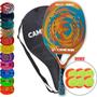 Imagem de Kit Raquete Beach Tennis Camewin Ultra Leve Nova + 06 bolinhas